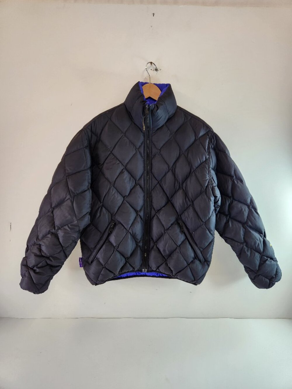 Vintage Altitude Reversible Duck Down Puffer Jacket Blue Black Men's Small